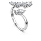 Galaxy bypass ring Lab-grown diamonds 1.25 ct tw, Mixed shapes, 14K white gold