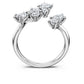 Galaxy bypass ring Lab-grown diamonds 1.25 ct tw, Mixed shapes, 14K white gold