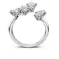 Galaxy bypass ring Lab-grown diamonds 1.25 ct tw, Mixed shapes, 14K white gold