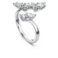 Galaxy bypass ring Lab-grown diamonds 1.25 ct tw, Mixed shapes, 14K white gold