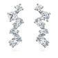 Galaxy ear cuffs Lab-grown diamonds 1.25 ct tw, Mixed shapes, 14K white gold