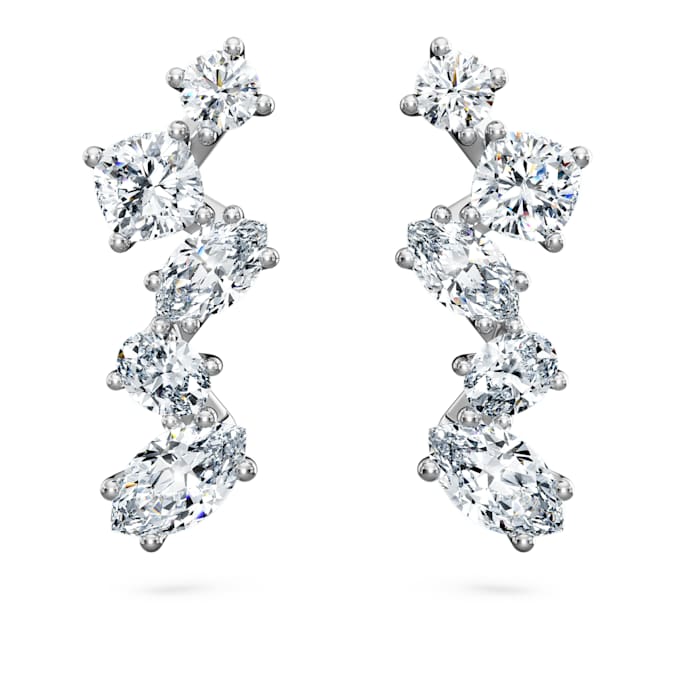 Galaxy ear cuffs Lab-grown diamonds 1.25 ct tw, Mixed shapes, 14K white gold