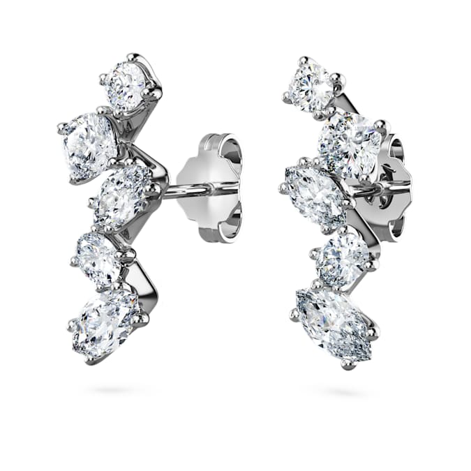 Galaxy ear cuffs Lab-grown diamonds 1.25 ct tw, Mixed shapes, 14K white gold