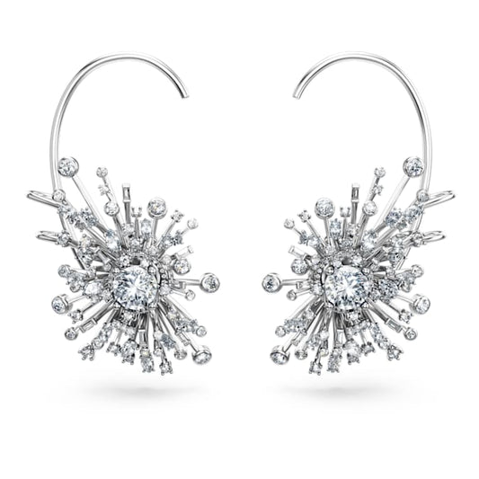 Galaxy earrings Lab-grown diamonds 14.67 ct tw, Mixed shapes, 18K white gold