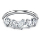 Galaxy ring Lab-grown diamonds 1 ct tw, Mixed shapes, 14K white gold