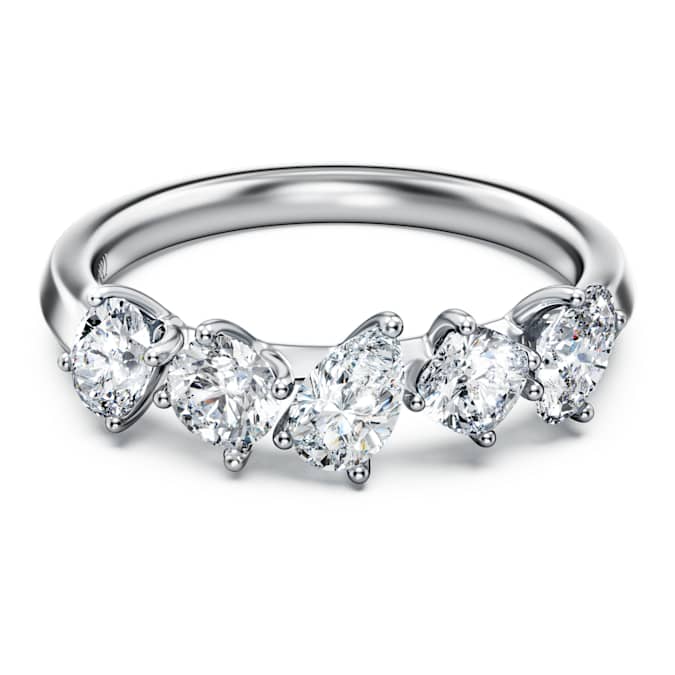 Galaxy ring Lab-grown diamonds 1 ct tw, Mixed shapes, 14K white gold