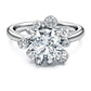 Galaxy ring Lab-grown diamonds 2 ct tw, Round shape, 14K white gold