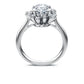 Galaxy ring Lab-grown diamonds 2 ct tw, Round shape, 14K white gold