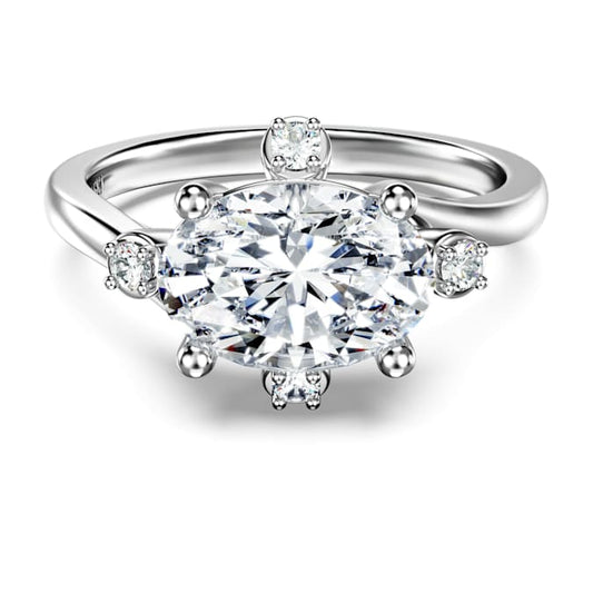 Galaxy ring Lab-grown diamonds 2.1 ct tw, Mixed shapes, 14K white gold