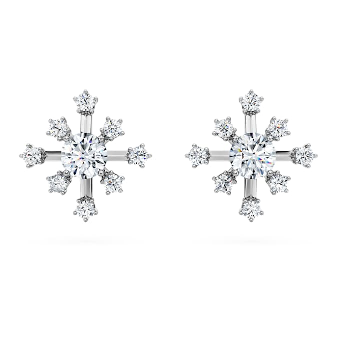 Galaxy stud earrings Lab-grown diamonds 0.5 ct tw, Round shape, 14K white gold