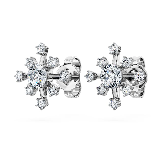 Galaxy stud earrings Lab-grown diamonds 0.5 ct tw, Round shape, 14K white gold