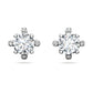 Galaxy stud earrings Lab-grown diamonds 2.1 ct tw, Round shape, 14K white gold