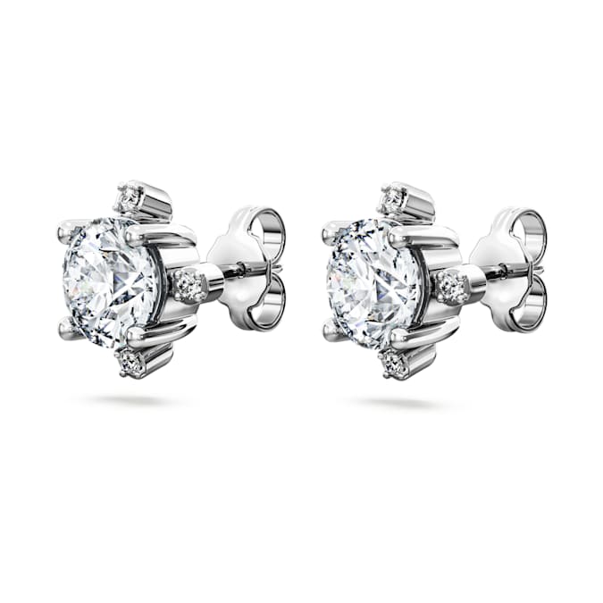 Galaxy stud earrings Lab-grown diamonds 2.1 ct tw, Round shape, 14K white gold