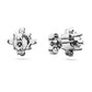 Galaxy stud earrings Lab-grown diamonds 2.1 ct tw, Round shape, 14K white gold