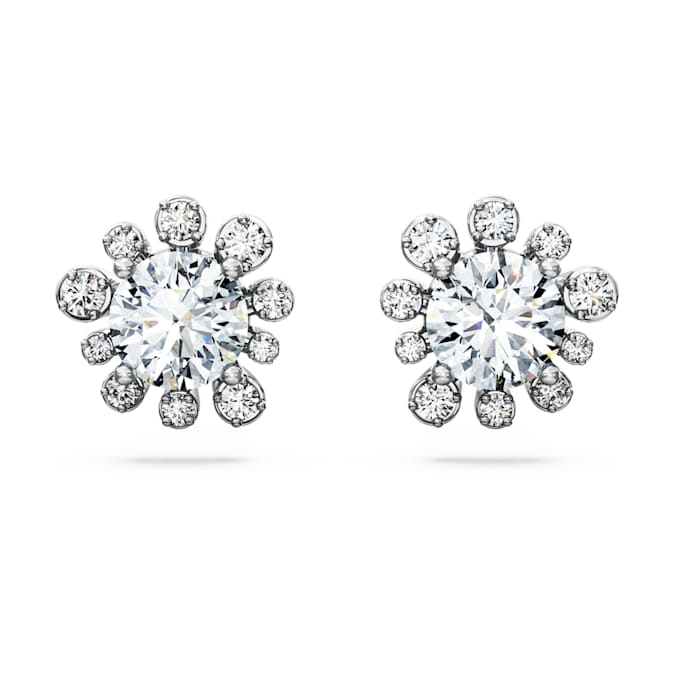 Galaxy stud earrings Lab-grown diamonds 2.3 ct tw, Round shape, 14K white gold