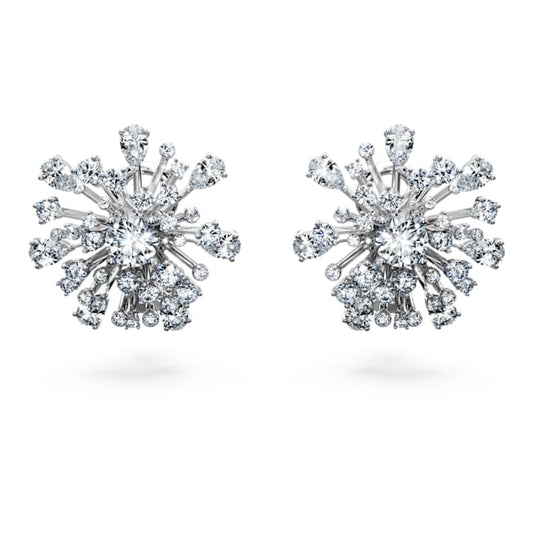 Galaxy stud earrings Lab-grown diamonds 5.5 ct tw, Mixed shapes, 14K white gold