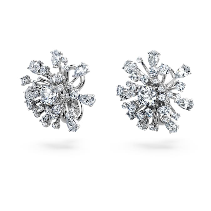 Galaxy stud earrings Lab-grown diamonds 5.5 ct tw, Mixed shapes, 14K white gold