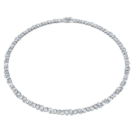 Galaxy Tennis necklace Lab-grown diamonds 47.27 ct tw, Mixed shapes, 18K white gold