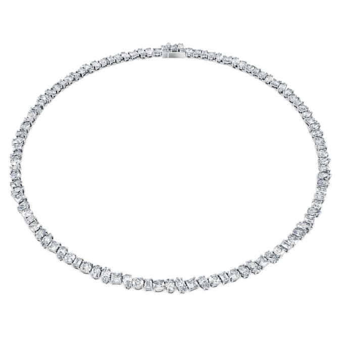 Galaxy Tennis necklace Lab-grown diamonds 47.27 ct tw, Mixed shapes, 18K white gold