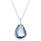 Galet pendant Blue, Rhodium plated