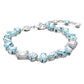 Gema bracelet Mixed cuts, Blue, Rhodium plated