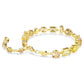 Gema bracelet Mixed cuts, Yellow, Gold-tone plated