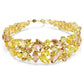 Gema choker Mixed cuts, Yellow, Gold-tone plated