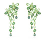 Gema drop earrings Mixed cuts, Green, Gold-tone plated