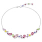 Gema necklace Mixed cuts, Multicolored, Rhodium plated