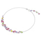 Gema necklace Mixed cuts, Multicolored, Rhodium plated