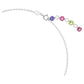Gema necklace Mixed cuts, Multicolored, Rhodium plated