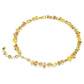 Gema necklace Mixed cuts, Yellow, Gold-tone plated