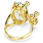Gema open ring Mixed cuts, Multicolored, Gold-tone plated