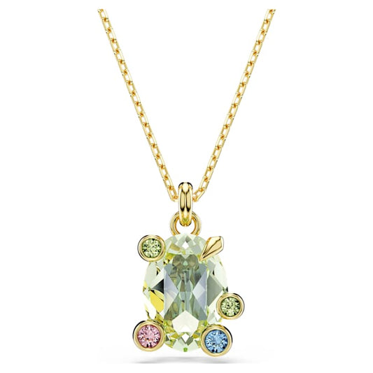 Gema pendant Mixed cuts, Multicolored, Gold-tone plated