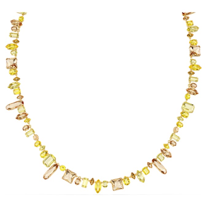 Gema strandage Mixed cuts, Yellow, Gold-tone plated
