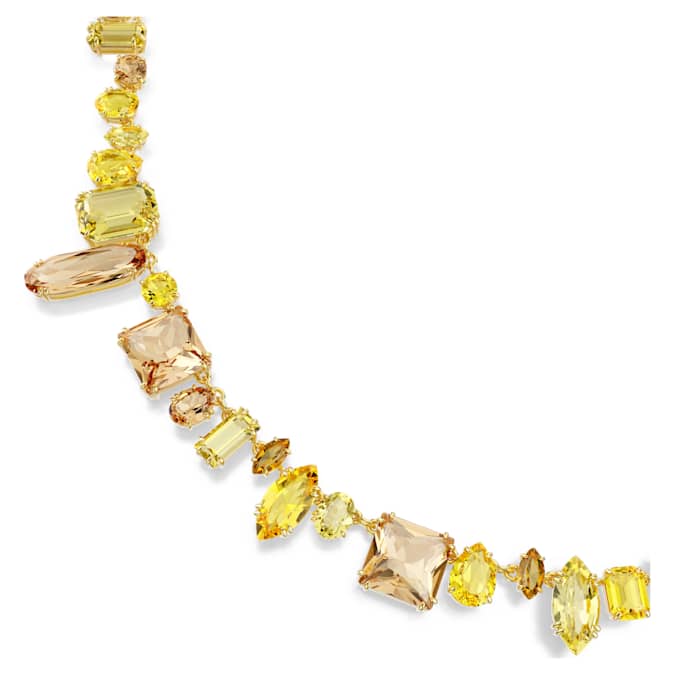 Gema strandage Mixed cuts, Yellow, Gold-tone plated