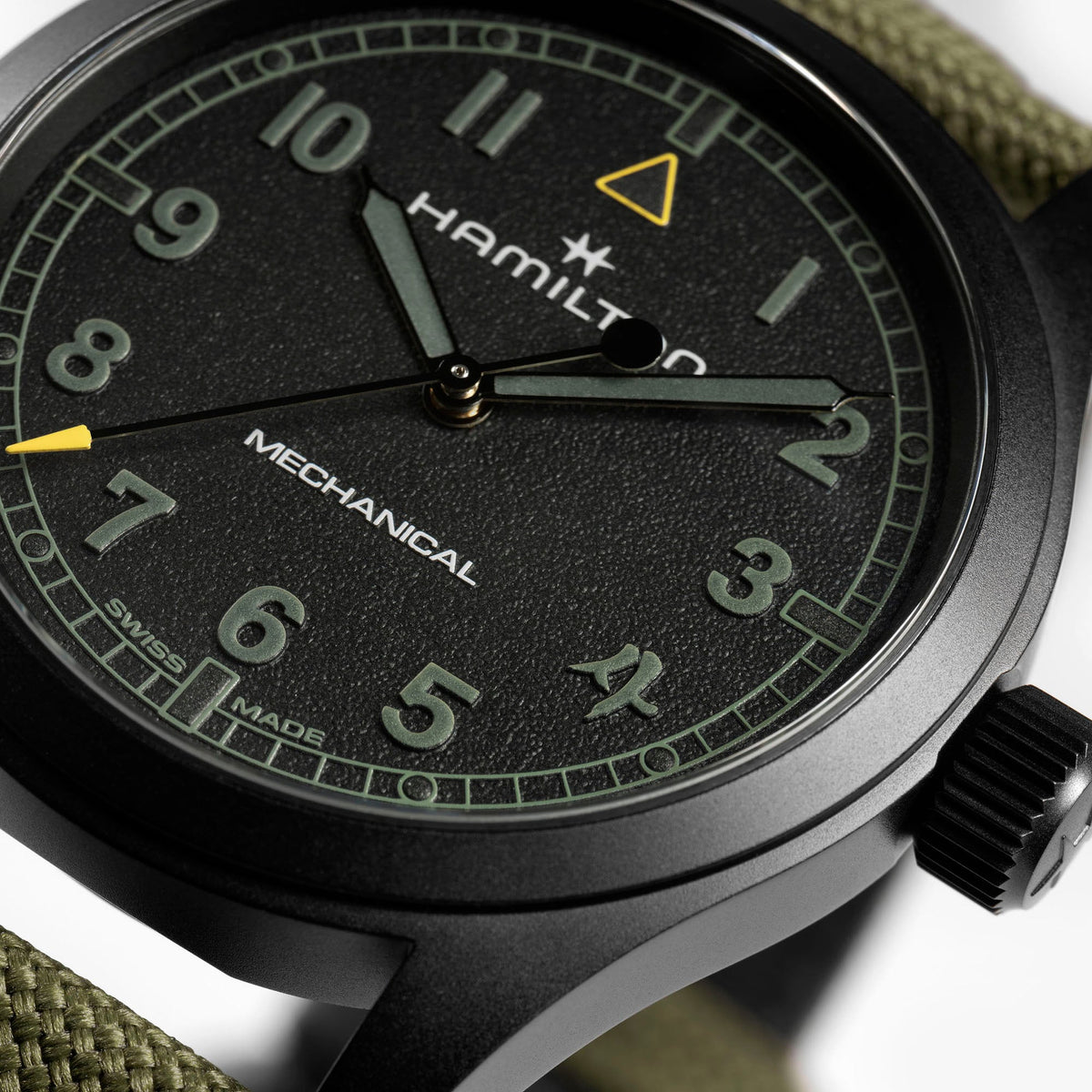Hamilton H69469930 dial detail with Modern Warfare 4 typography