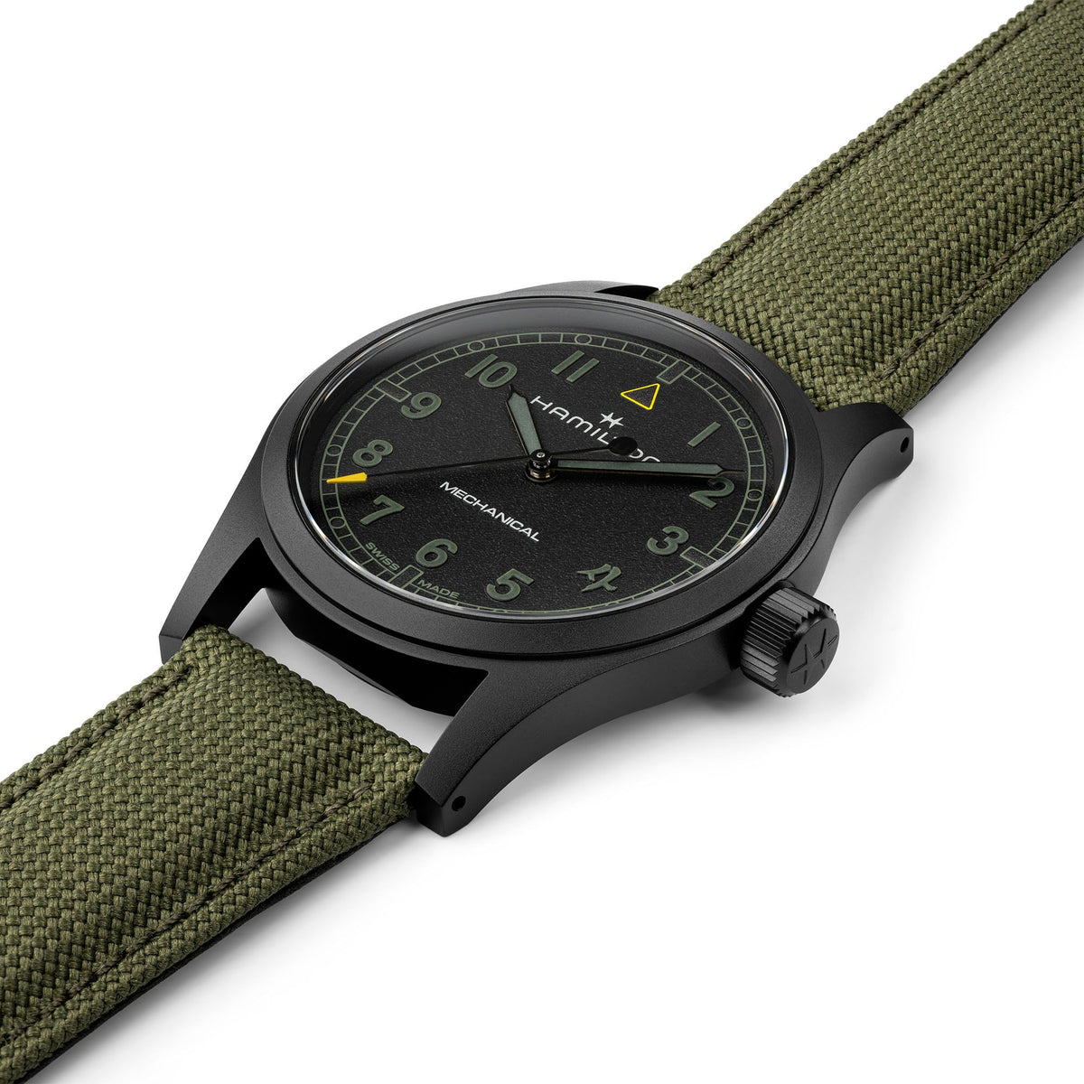 Hamilton H69469930 on khaki textile strap