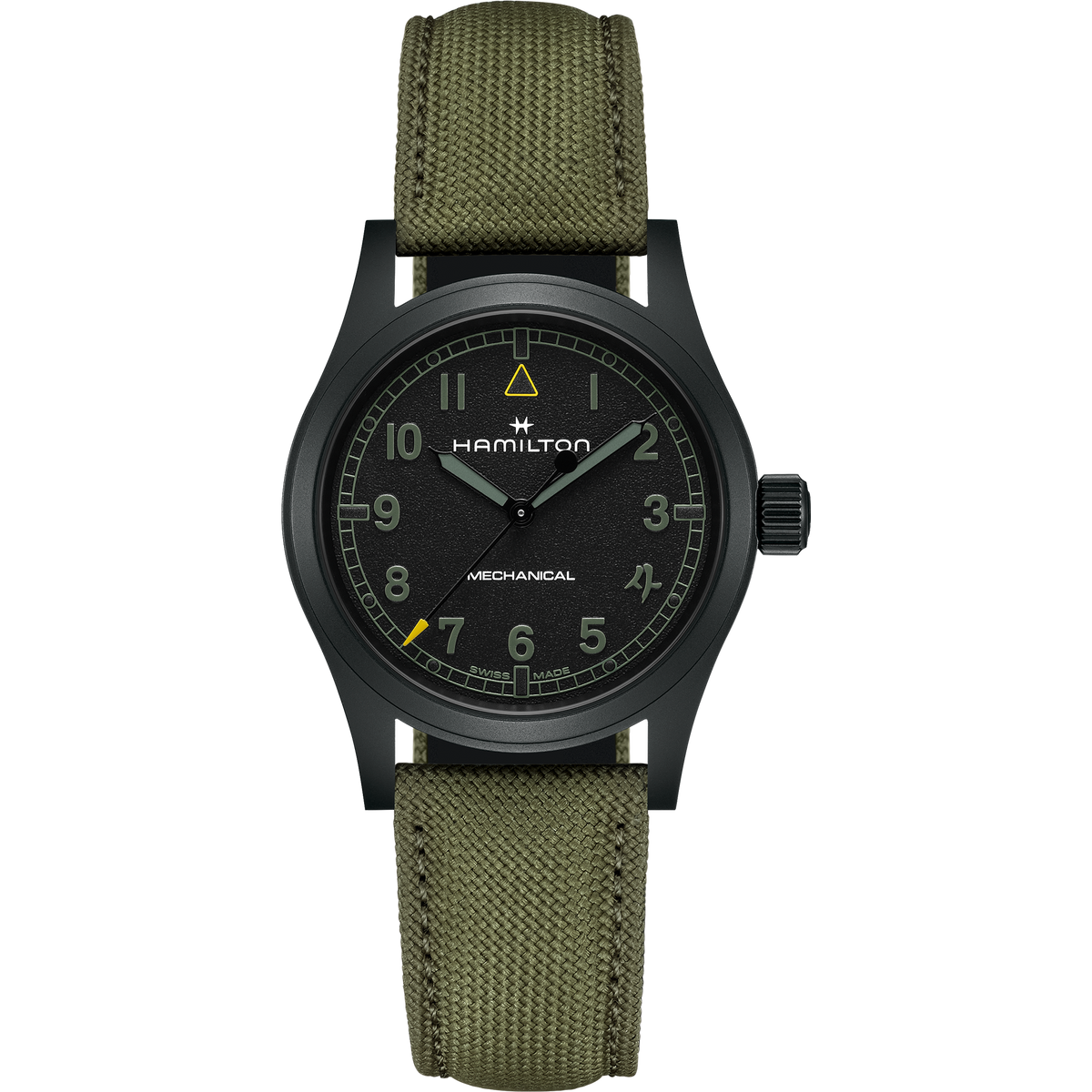 Hamilton Khaki Field Mechanical 38mm Call of Duty Modern Warfare 4 H69469930 black PVD case black dial