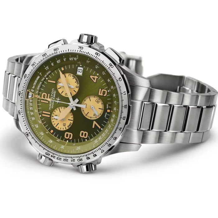 KHAKI AVIATION X-WIND GMT CHRONO QUARTZ – Monica Jewelers