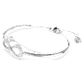 Hyperbola bangle Infinity, White, Rhodium plated