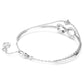 Hyperbola bangle Infinity, White, Rhodium plated