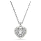 Hyperbola pendant Heart, White, Rhodium plated