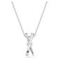 Hyperbola pendant Mixed cuts, Twist, White, Rhodium plated