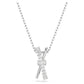 Hyperbola pendant Mixed cuts, Twist, White, Rhodium plated