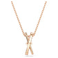 Hyperbola pendant Mixed cuts, Twist, White, Rose gold-tone plated