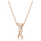Hyperbola pendant Mixed cuts, Twist, White, Rose gold-tone plated