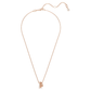 Hyperbola pendant Mixed cuts, White, Rose gold-tone plated