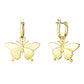 Idyllia drop earrings Butterfly, Multicolored, Gold-tone plated