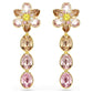 Idyllia drop earrings Mixed cuts, Flower, Multicolored, Gold-tone plated